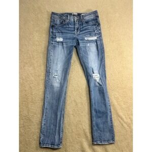 Departwest Seeker Taper Men's Jeans Blue Distressed Slim Fit Size‎ 32x32